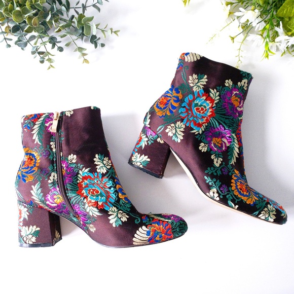 multi coloured ankle boots